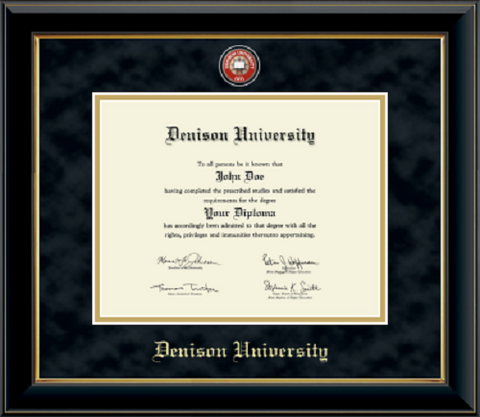 Masterpiece Onyx Gold Premium Suede Mat Diploma Frame-gifts-frames-Shop Denison