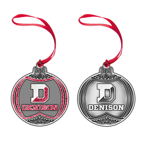 Pewter Glitter Bulb Ornament