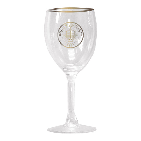24K Gold Rimmed Wine Glass