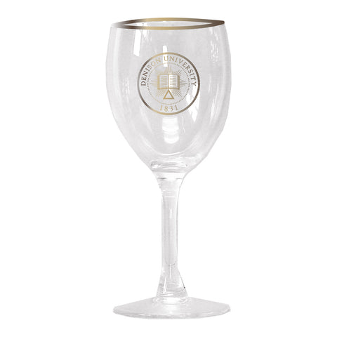 24K Gold Rimmed Wine Glass