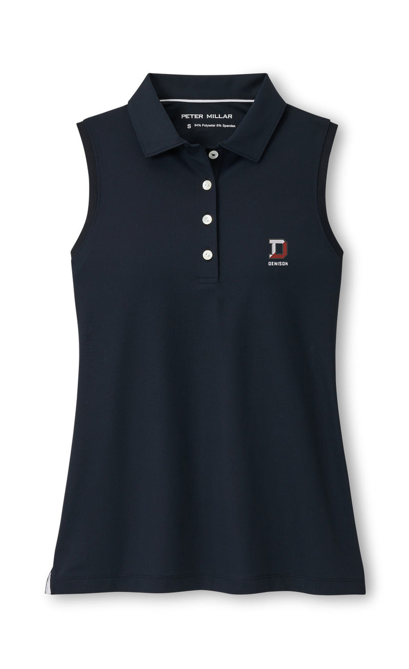 Load image into Gallery viewer, Women's Banded Sport Mesh Sleeveless Button Polo
