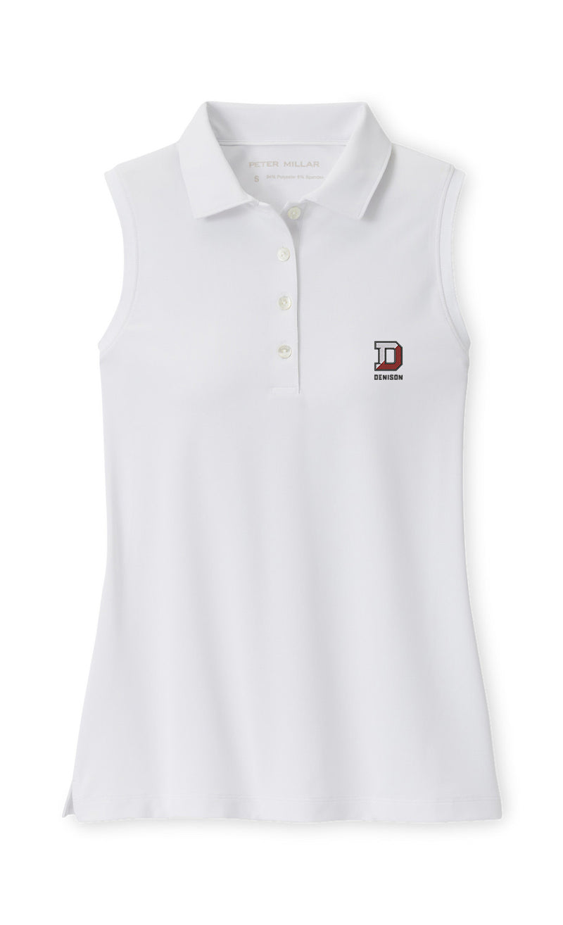 Load image into Gallery viewer, Women's Banded Sport Mesh Sleeveless Button Polo
