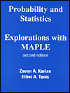 Probability and Statistics Explorations with MAPLE-gifts-books-Shop Denison
