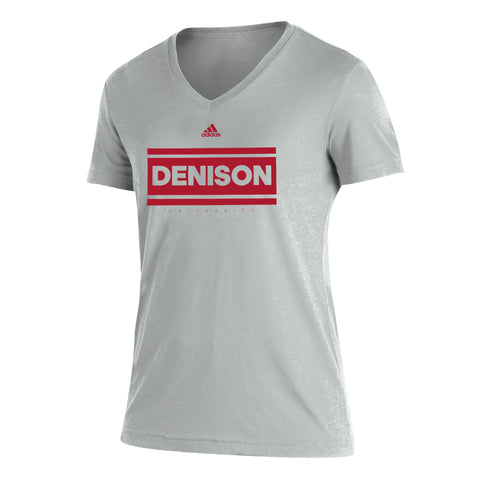 Adidas Ladies Blend V-Neck Tee-women-tshirts-Shop Denison