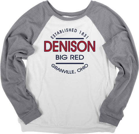 Fleece Bella Big Red Crew-women-sweatshirts-Shop Denison