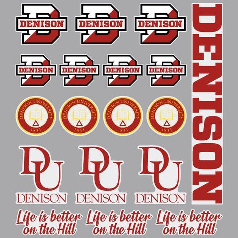 Multi-Purpose Denison Decal 18-Pack-gifts-decals-Shop Denison