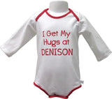 Long Sleeve Onesie (available in white and red)-youth-apparel-Shop Denison