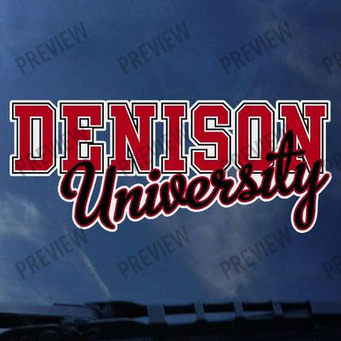 Decal: Denison Over University-gifts-decals-Shop Denison