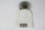 League Marled Faux Fur Pom Cable Beanie (2 colors)-hats-knitted-Shop Denison